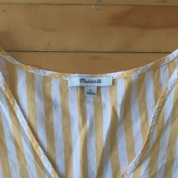 Madewell: Agency Tie-Front Button Top in Pompano - Picture 4 of 5